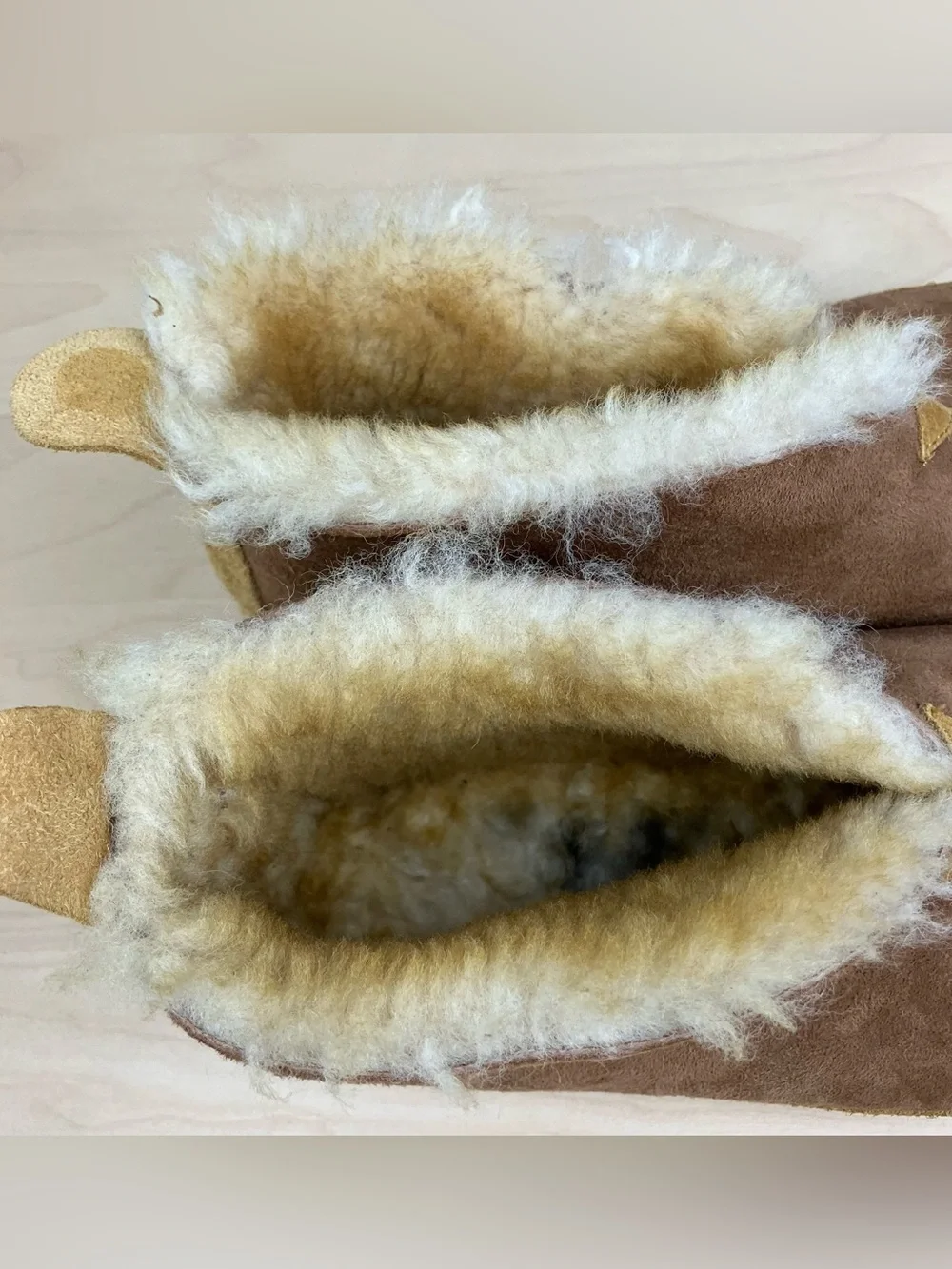L.L. Bean Men’s Size 9.0 M Wicked Good Slipper Booties Brown Suede Shearling